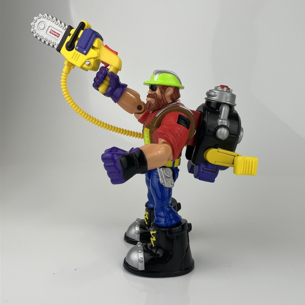 Fisher-Price Rescue Heroes Ben Choppin Forest Ranger Body Force‎ W/Saw - Picture 3 of 7